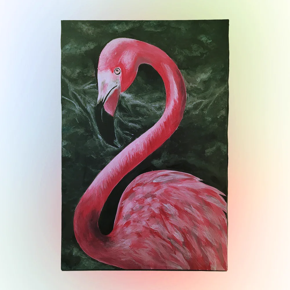 Flamingo tablosu, önden